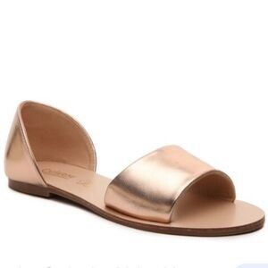 Steve Madden Rose Gold Metallic D’Orsay Flats 6.5